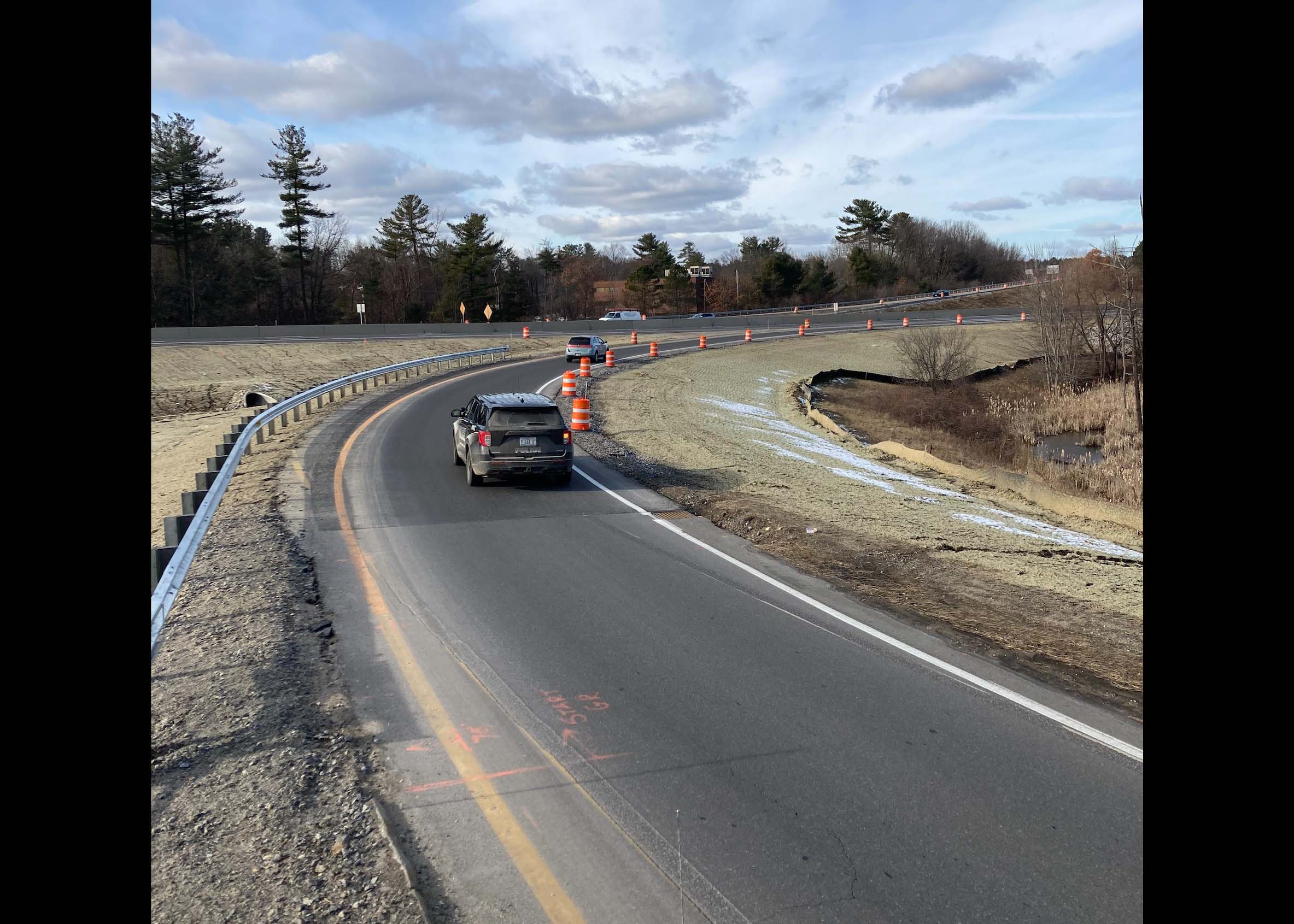 Guardrail on NH 101 EB On-Ramp to NB Mainline – January 2023